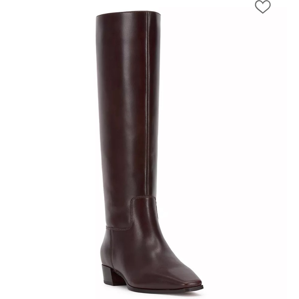 NWOT VINCE CAMUTO Pavla Knee High Leather Boot Color:Rich Mahogany Size 7